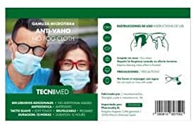 GAMUZA MICROFIBRA ANTIVAHO TECNIMED paño anti-vaho puede limpiar eficazmente las gafas y no deja residuos ni arañazos cuando se limpian.