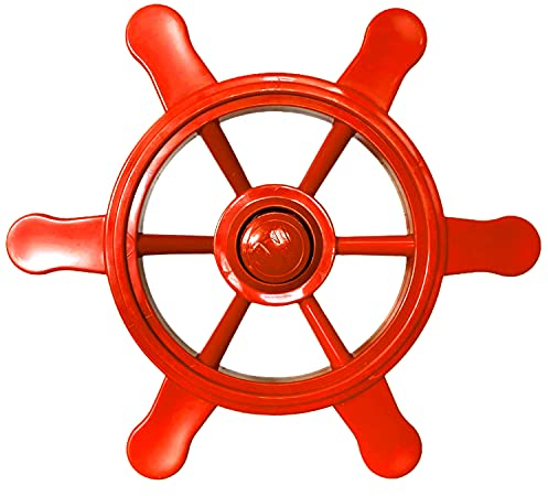 Loggyland Volant de pirate pour tour de jeu, tour d'escalade, maison de jeu, bateau de jeu sur l'aire de jeux dans le jardin pour enfants (rouge)