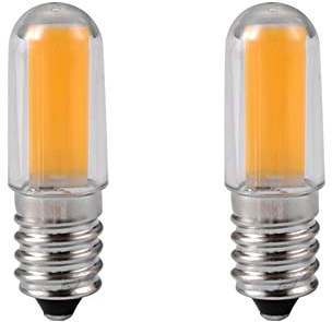 ShuoHui E14 LED Glühbirnen 2W 25W Entspricht T16 klar Glühbirnen Dimmbar Warmweiß 2700K Kleine Edison-Schraube Salz-Lampe für Nachtlicht, Herd-Hoods Bulbs, Deckenventilator, Tischlampen (2)