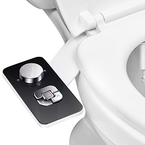 Vantency Bidet Einsatz für Toilette Kaltwasser,Bidet WC Dusche,Bidet Aufsatz Nicht Elektrisch,Selbstreinigende, Einstellbarer Wasserdruck,Sanftes Spülen, Papier Sparen
