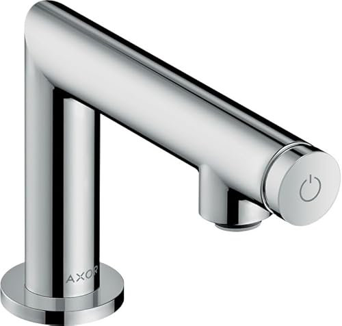 hansgrohe AXOR Uno Select 80 válvula estacionaria, sin juego de desagüe, conexión de agua fría, proyección 109mm, 45130340, Color: Brushed Black Chrome
