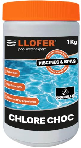 Llofer – Chlore Choc Granulés 1kg – Déclaration ANSES 87595 – Traitement Eau Piscine