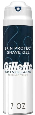 Gillette SkinGuard Shave Gel for Men, 7 oz Skin Protect Shave Gel with Shea Butter and Vitamin E