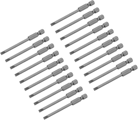 QUARKZMAN 20 pcs Fente Tournevis Embouts 4 mm 3 Longueur 1 4 Hex Tige
