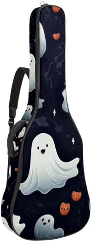 Bassgitarrentasche mit Halloween-Gruselbo-Aufdruck 89, Akustikgitarrentasche 101,6 cm (40 Zoll) E-Gitarrenkoffer, wasserdichte Oxford-E-Gitarre, Gigbag für akustische klassische Gitarre, Ukulele,