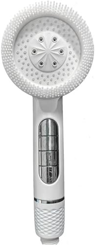 REZZI Duschkopf mit Filter Hochdruck Handbrause mit Filtration 3 Strahlarten Sparduschkopf für Entfernen vom harten Wasser Rest-Chlor Bakterien und Schwermetall weiß