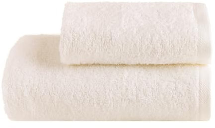 NELLA BIAGINI Set Asciugamani Bagno Viso e Bidet, Coppia Asciugamani Bagno, 100% Spugna di Cotone, 420 gr/mq, 110x60 cm + 60x40 cm, Morbido, Assorbente, Tinta Unita. Modello: Minerva