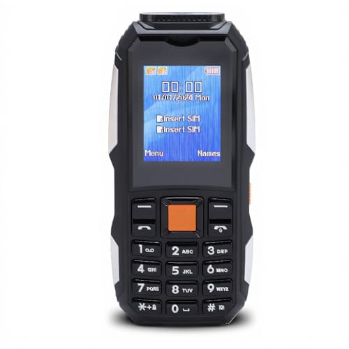 Téléphone Portable Senior Gros Boutons, Mobile 2G Écran HD 1,77 Pouce, Double SIM Lampe Torche, Batterie 4800mAh