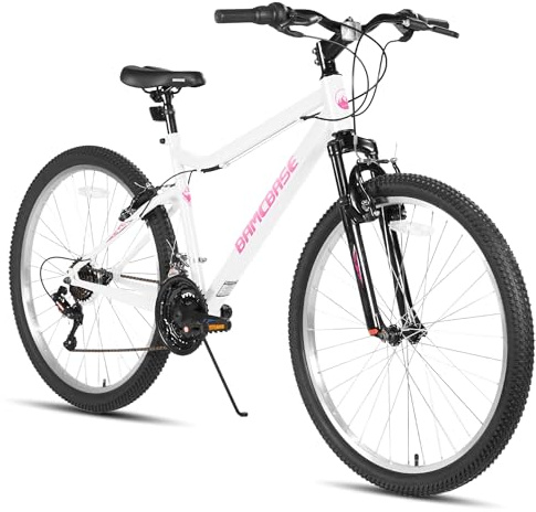 HILAND 26 Inch Mountain Bike for Women, 18 Speed Women's MTB, Ladies Mountain Bicycle with V-brakes, Robust MTB for Adult