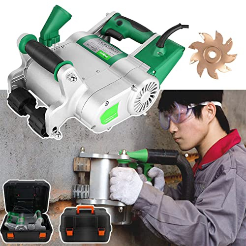 Electric Wall Chaser, 1100W Wall Slotting Machine for Concrete, 1600RPM with Adjustable Grooving Depth 20-30mm, Includes Toolbox, Hangable Design