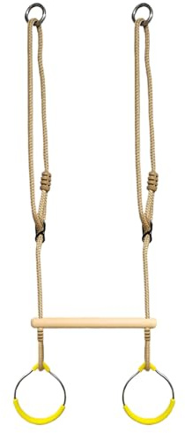 Uoqpty Anillas para Juego De, Juego De s para Jardín con Anillas De Metal, Equipo De Juego De Obstáculos para Parque Infantil Juego Sensorial De Equilibrio Y Escalada para Interior Exterior Patio