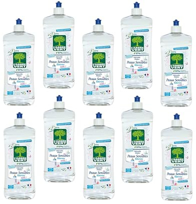 Liquide Vaisselle L'Arbre Vert Peaux Sensibles Biberons 750 ml - Lot de 10 - Vendu Par Lot