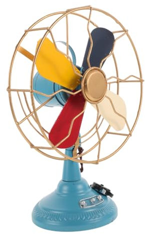 Générique Ornement de Ventilateur de Bureau Rétro de Ventilateur Vintage Décoratif pour Table Accent Élégant Unique pour Style Artistique Votre Intérieur