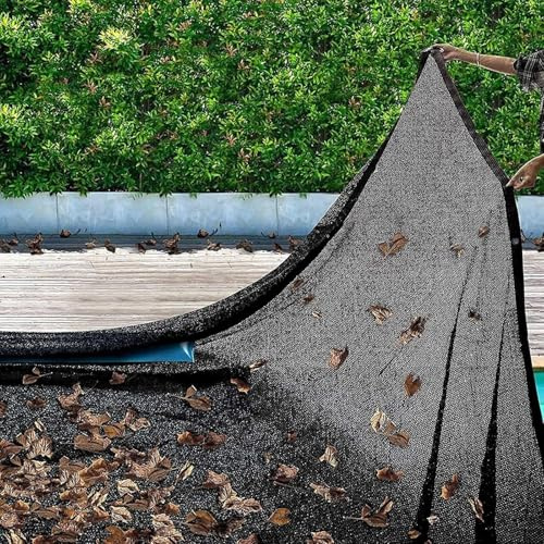Filet De Protection Piscine Rectangulaire,Bâche Protection Piscines Hors-Sol, Couverture Filet de Feuille pour Piscine, Hivernage pour Extérieur, Maille Fine,Anti Feuilles(3x5m(10 * 16.4ft))