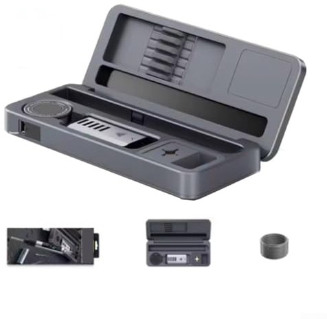 100W Portable Soldering Iron Kit with Fast Heating Technology, Precise Control 180-842°F and Digital Display for Electronics Repair(B)