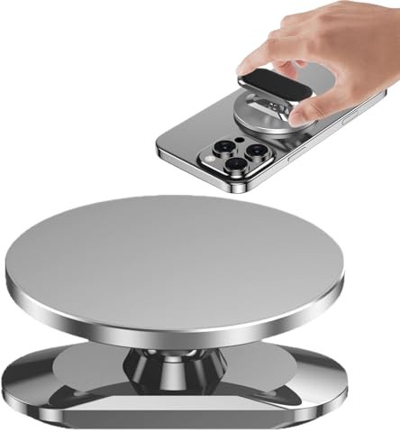 Soporte magnético para teléfono móvil | Soporte magnético de doble cara para teléfono móvil, soporte giratorio de 360 grados para automóvil, carrito de , oficina, entrenamiento, fitness en el