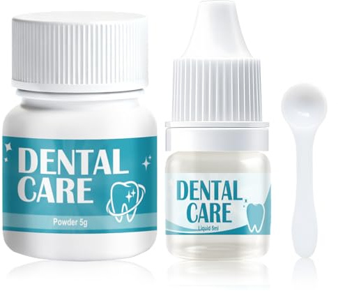 Colle Pour Couronne Dentaire, Pansement Dentaire, Kit Réparation Dentaire pour Refixer Couronnes et Bridges Dentaires Obturations Simples et Durables