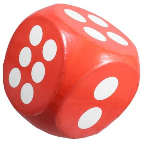 FIXOSHEE Dadi Giganti Di Schiuma Rossi 30 Cm Per Giochi Di Ruolo e Lotterie, Dado a Sei Facce Sicuro e Leggero Per Bambini e Attività Ludiche in Famiglia