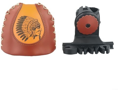 Supporto per faretra con cinturino in pelle per arco lungo tradizionale e arco ricurvo, presa sicura, leggero, non scivola o fa rumore (S)