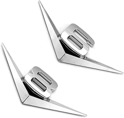 SOPOTUTU Metall Autoaufkleber 2 Stück mit 3D Logo Universelle Fahrzeugembleme zur Karosserieveredelung Geeignet für Pkw und Lkw Auto Emblem Aufkleber für Außenbereich