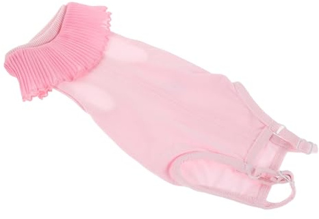 LOLIPPYY Andningsbar Kattbody Efter Operation i Elastiskt Material för Skydd och Snabb Återhämtning Unisex Onesie i Rosa för Kattungar