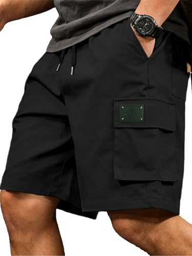 QUNERY Pantalon Corto Hombre Verano Cargo Cortos Casual Bermudas Shorts Running Deporte con Múltiples Bolsillos