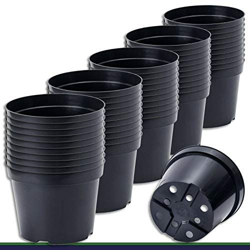 Wohnkult 50 x Anzuchttopf Pflanztopf 10 L schwarz Ø 28 cm x 22 cm Blumentopf Blumenkübel Pflanztöpfe