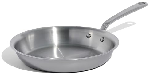 Made In Cookware - 10-Inch Stainless Steel Frying Pan - 5 Ply Stainless Clad - Professional Cookware Italy - Induction Compatible