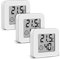 Mini Digital Thermometer Hygrometer Indoor Thermo-Hygrometer Feuchtigkeitsmesser (weiß - 3 Stück)