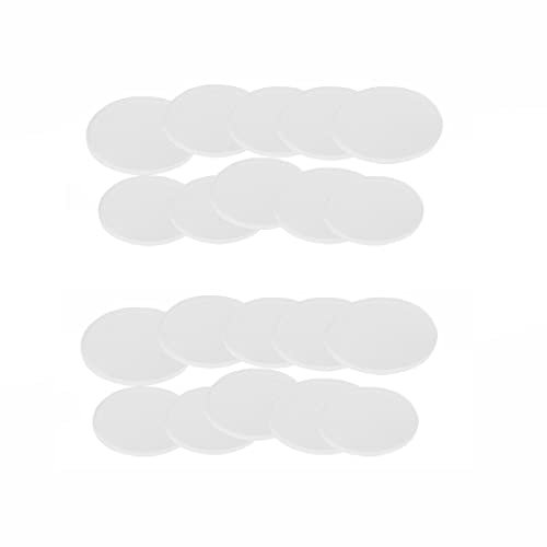 XMRISE Weiße runde Silikongummidichtungen Silikondichtung Flachdichtung Unterlegscheibe Feste Pads Transluzent Dicke 3mm 20PCs,Dia.2 inches/50 mm