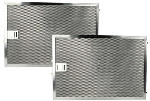 vhbw 2x Filter Metallfettfilter Ersatz für Miele 8270400, 8262710 für Dunstabzugshaube - 36,8 x 25,4 x 0,9 cm, Edelstahl