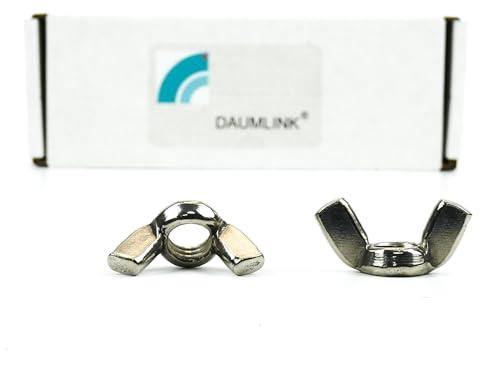DAUMLINK Flügelmuttern Edelstahl A2 – DIN 315 – 25 Stück – Rostfreie Handmuttern für werkzeuglose Montage – Verschiedene Größen (M10)