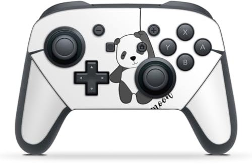 DeinDesign Skin kompatibel mit Nintendo Switch Pro Controller Folie Sticker Panda Liebe Valentinstag