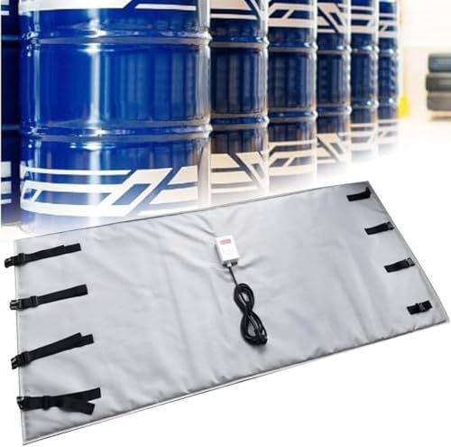 GTANND IBC Drum Heater Blanket, Drum Heater For Oil/Metal Drum,Electric Heating Jacket,0~150℃ Temperature Controller,Waterproof Insulation Materials,Grey-200L