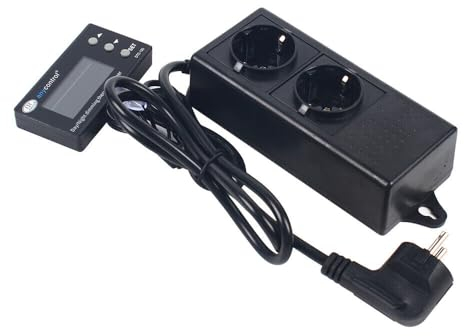 DJOAIUYF Rettili LCD digitale per acquario, PID, controllo termico, termosifone, termostato per terrario, termostato, per acquario, controllo della temperatura, serra