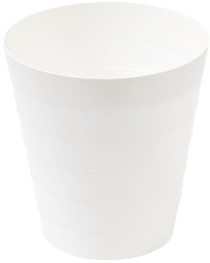 Sinoba Papierkorb 6105 Mülleimer Abfalleimer Papiereimer Kunststoff ideal für Kinderzimmer Büro Küche Höhe 25 cm 9L (Weiß)