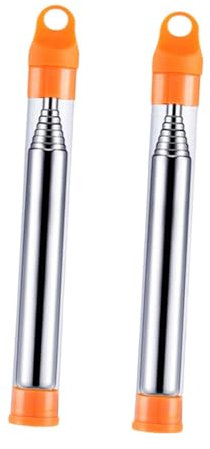 MagiDeal Herramienta para Hacer Fuelle de Chimenea, Fuelle Extensible para Barbacoa, fácil de Transportar, Herramienta de Fuelle Manual, Naranja