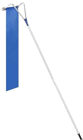 Pala per la rimozione della Neve, rastrello per la Neve Regolabile sul Tetto, Telaio in Alluminio Leggero da 5,5 libbre, Asta telescopica da 5 Piedi, Slitta in Nylon da 23,6 x 16,9 Pollici