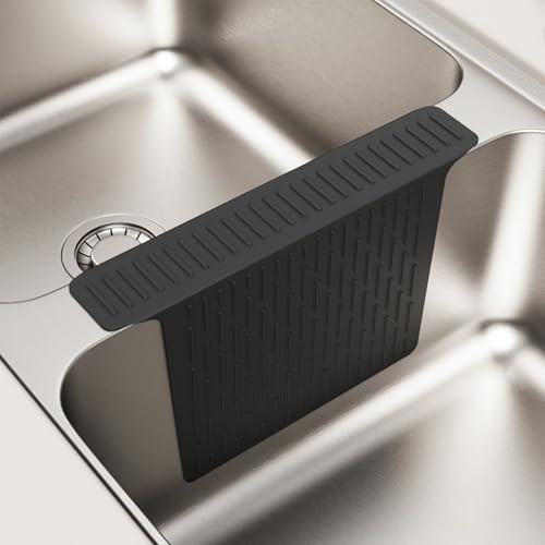 Silicone Sink Protector Sink Saddle Kitchen Sink Mat Sink Divider Mat Kitchen Divided Sink Protector Mat for Glassware Dishes