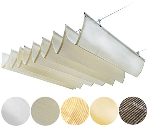Tenda avvolgibile per pergola, resistente ai raggi UV, con tetto in HDPE, per protezione solare e vela ombreggiante, ideale per esterni, giardino, patio e terrazza