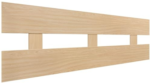 DHOME Cabecero de Madera reciclada DM Horizontal Estilo Valla Cama Palets Herrajes incluidos (135x46, Madera Natural)
