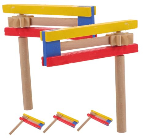NOLITOY Sonajero Giratorio de Madera Tradicional 5 Piezas Trinquete para Hacer Ruido, Instrumento de Percusión para Fiestas, Eventos Deportivos y Actividades Educativas
