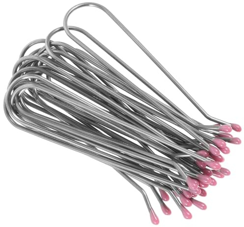 MAGICLULU 20 Stück U förmige Elektrische Heizwickler Clips aus Metall Hitzebeständig Vielseitig Passend für Verschiedene Lockenwicklergrößen Langlebige Haarstyling Klammern für Naturlocken
