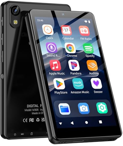 32GB MP3 Player mit Bluetooth und WiFi, Kamera, Oilsky 4,02 HD Android 13 Musikplayer mit Spotify, Audible, Deezer, MP3 & MP4 Player Touchscreen und Lautsprecher