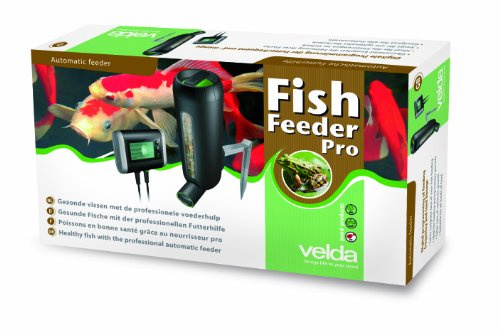 velda Fish Feeder Pro Futterautomat für Teichfische – automatischer Futterspender mit 3-Liter-Behälter, bis zu 20 Fütterungen/Tag, für Pellets 3–12 mm, Sticks & Flocken, 12 V, ideal für den Urlaub