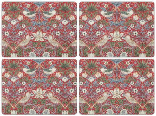 Pimpernel Strawberry Thief Red Tischunterlage 4 Stück (s)