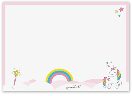 younikat Schreibtischunterlage Einhorn und Regenbogen DIN A3 - dv105 | aus Papier zum Abreißen, für große und kleine Mädchen, 80 g/m² Offset-Papier, für alle großen und kleinen Mädchen, Holz-frei