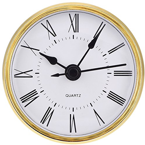 HICARER 2,8 Zoll (70 mm) Römische Ziffer Quarzuhr Einfügen mit Gold Trim