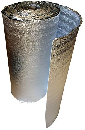 5 mm Wärmedämmende Isolierungsfolie doppelseitig (Sandwich) mit Aluminiumfolie - Isolierung für Fußbodenheizung, Wärme Isolierung, Schalldämmung, Wasser & Dampfresistent (12)