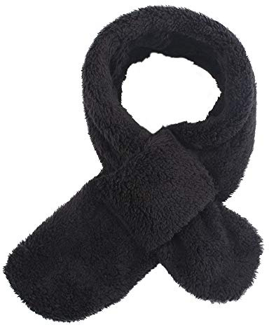 JANGANNSA Fleece Boys Girls Scarf Warm Winter Autumn Kids Collar Scarf Neck Warmer Children Scarves1-6Y (Black Cross)